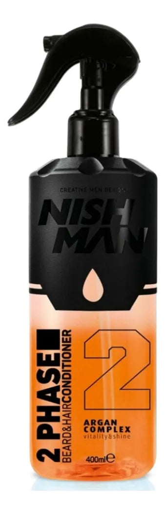 Nishman 2 Phase Argan Acondicionador Barba Y Pelo 400ml