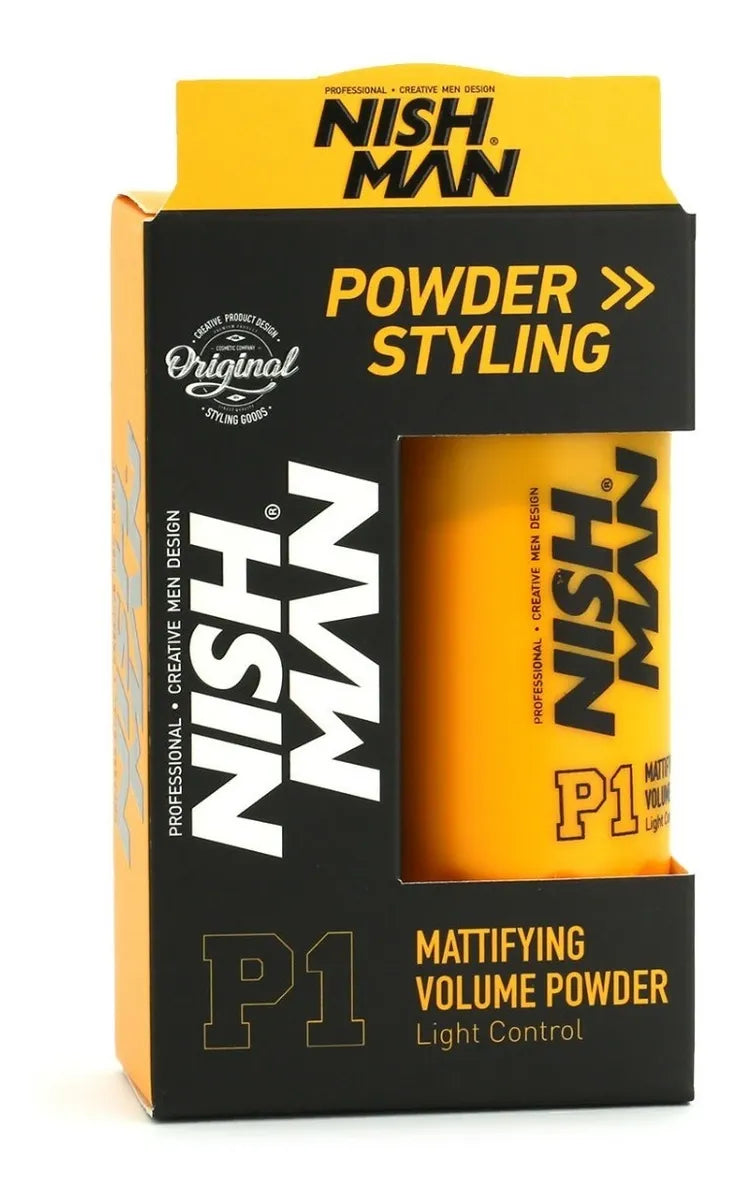 Nish Man Cera En Polvo P1 Da Volumen Control Ligero Profesional