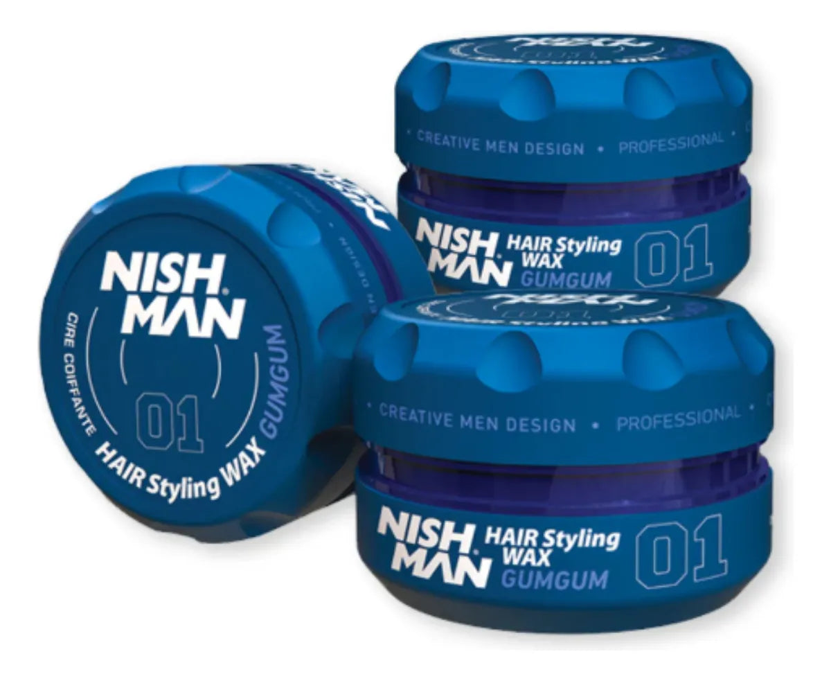Cera Nishman Hair Wax 01 Gum Gum Fijacion De Cabello 150 Ml