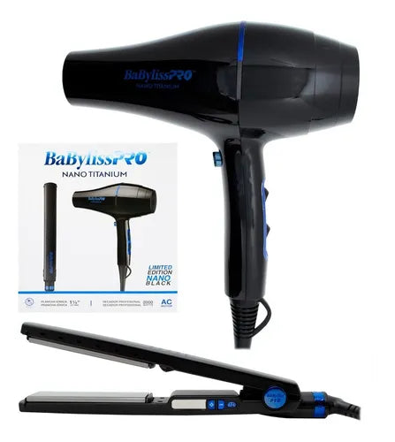 Kit plancha y secador Negro